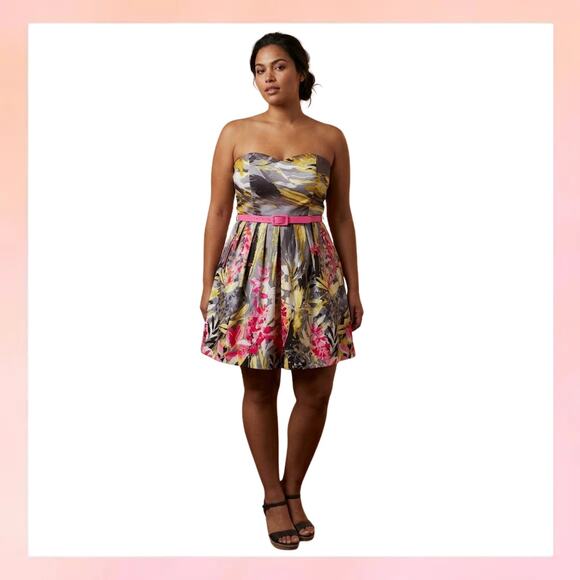 Speechless Dresses & Skirts - Speechless Floral Strapless Party Dress Size 13 Colorful Mini Dress